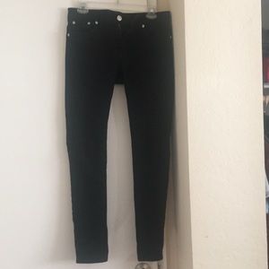 Pacsun Skinny Tapered Black Jeans 28x30